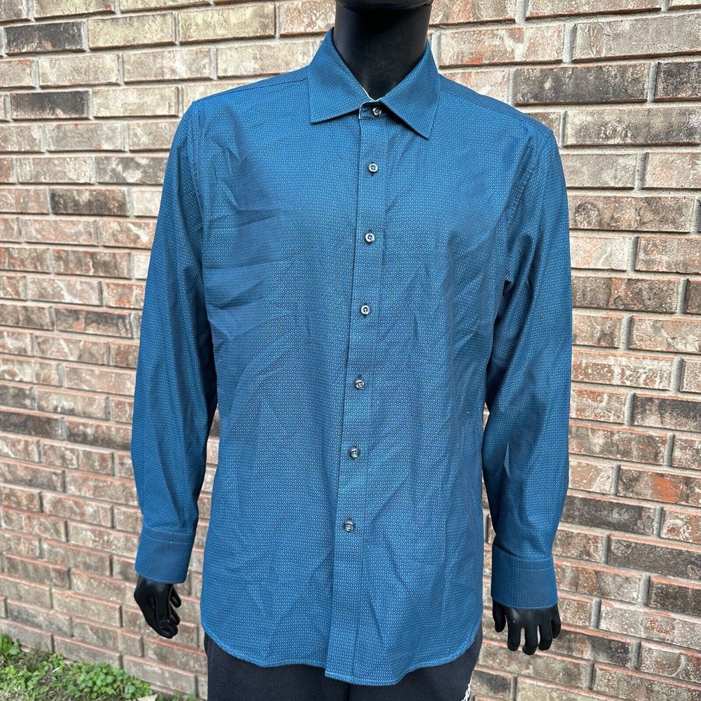 Robert‎ Graham Shirt Mens XL Metallic Long Sleeve Button Down Flip Cuff Paisley